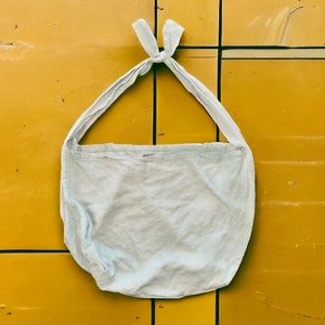Green Linen Carrying Tote Bag